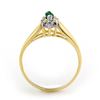 Image 2 : 0.22 ctw Emerald & Diamond Ring 10k Yellow Gold - REF-10R9K