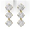 Image 2 : 1.68 ctw Diamond Designer Earrings 18K Yellow Gold - REF-176R9K