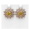 Image 1 : 13.63 ctw Citrine & Diamond with Pearl Earrings 18K Rose Gold - REF-227K3Y