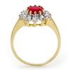 Image 2 : 1.22 ctw Ruby & Diamond Ring 10k Yellow Gold - REF-23M9G
