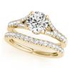 Image 1 : 1.06 ctw Certified VS/SI Diamond 2pc Wedding Set 14k Yellow Gold - REF-72Y4X