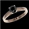 Image 2 : 0.75 ctw Fancy Black Diamond Solitaire Engagment Ring 10k Rose Gold - REF-23N3F