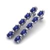 6 ctw Tanzanite & VS/SI Diamond Certified Tennis Earrings 10k White Gold - REF-52A8N