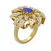 Image 1 : 3.52 ctw Sapphire & Diamond Ring 18K Yellow Gold - REF-170R5K