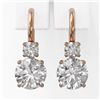 Image 2 : 1.25 ctw Diamond Designer Earrings 18K Rose Gold - REF-170G2W