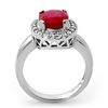 Image 2 : 4.65 ctw Ruby & Diamond Ring 10k White Gold - REF-40K4Y