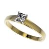 Image 1 : 0.50 ctw Certified VS/SI Quality Princess Diamond Ring 10k Yellow Gold - REF-60H3R