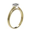 Image 3 : 0.50 ctw Certified VS/SI Quality Princess Diamond Ring 10k Yellow Gold - REF-60H3R