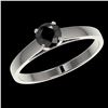 Image 2 : 0.50 ctw Fancy Black Diamond Solitaire Engagment Ring 10k White Gold - REF-15G6W