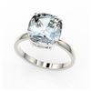 Image 2 : 6 ctw Sky Blue Topaz Designer Engagment RNG 18k White Gold - REF-32F8M