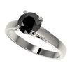 Image 1 : 1.50 ctw Fancy Black Diamond Solitaire Engagment Ring 10k White Gold - REF-35H6R