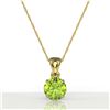 Image 2 : 2 ctw Peridot Designer Necklace 18k Yellow Gold - REF-20G9W