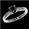 Image 2 : 0.75 ctw Fancy Black Diamond Solitaire Engagment Ring 10k White Gold - REF-23H3R