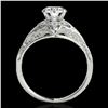 Image 2 : 1.36 ctw Certified Diamond Solitaire Antique Ring 10k White Gold - REF-197A8N