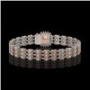 Image 3 : 27.48 ctw Morganite & Diamond Bracelet 14K White Gold - REF-402K9Y