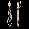 Image 2 : 1.90 ctw Micro Pave VS/SI Diamond Certified Earrings 14k Rose Gold - REF-143H5R