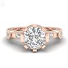 Image 2 : 1.71 ctw VS/SI Diamond Solitaire Art Deco Ring 18k Rose Gold - REF-442M5G