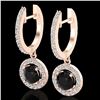 Image 1 : 1.75 ctw Micro Pave VS/SI Diamond Certified Earrings 14k Rose Gold - REF-98M2G