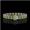 Image 1 : 16.97 ctw Tourmaline & Diamond Bracelet 14K White Gold - REF-236F4M