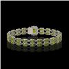 Image 3 : 16.97 ctw Tourmaline & Diamond Bracelet 14K White Gold - REF-236F4M