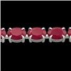 Image 1 : 29 ctw Ruby Eternity Designer Bracelet 14k White Gold - REF-180K2Y