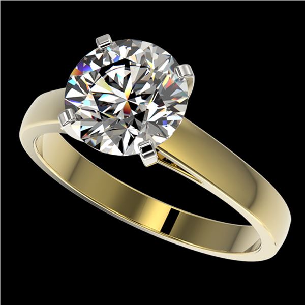 2.50 ctw Certified Quality Diamond Engagment Ring 10k Yellow Gold - REF-616A8N