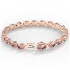 Image 3 : 26 ctw Morganite & VS/SI Diamond Micro Bracelet 14k Rose Gold - REF-285X3A