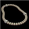 Image 2 : 32.21 ctw Opal & Diamond Necklace 14K Rose Gold - REF-527H3R
