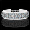 Image 2 : 16.06 ctw Sky Topaz & Diamond Row Bracelet 10K White Gold - REF-209H3R