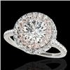 Image 1 : 1.5 ctw Certified Diamond Solitaire Halo Ring 10k 2Tone Gold - REF-197W8H