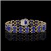 Image 1 : 20.99 ctw Sapphire & Diamond Bracelet 14K Yellow Gold - REF-250K9Y