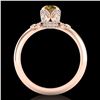 Image 3 : 1 ctw Intense Fancy Yellow Diamond Art Deco Ring 18k Rose Gold - REF-134X5A