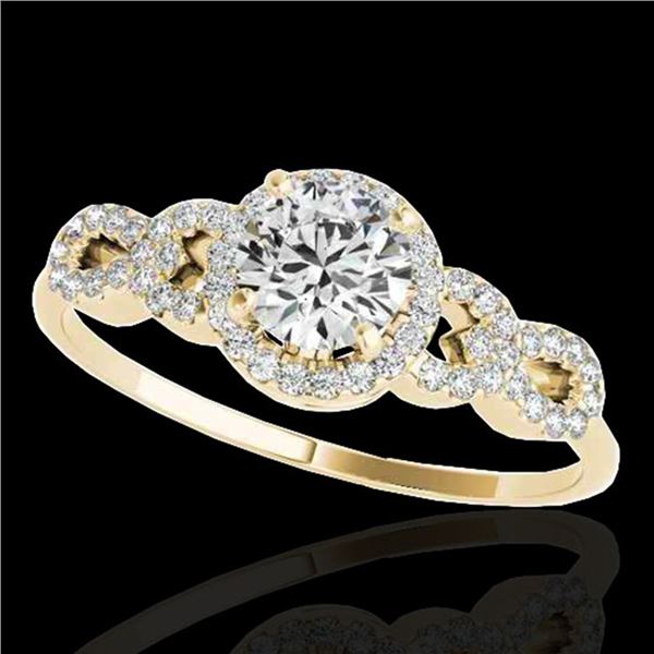 1.33 ctw Certified Diamond Solitaire Ring 10k Yellow Gold - REF-190A9N