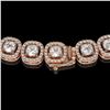 Image 3 : 20.73 ctw Cushion Cut Diamond Micro Pave Necklace 18K Rose Gold - REF-1807G9W