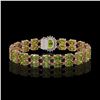 Image 3 : 16.97 ctw Tourmaline & Diamond Bracelet 14K Rose Gold - REF-263N6F