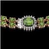 Image 3 : 38.37 ctw Tourmaline & Diamond Necklace 14K Rose Gold - REF-527K3Y