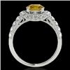 Image 2 : 1.75 ctw Certified SI/I Fancy Intense Yellow Diamond Ring 10k White Gold - REF-204N5F