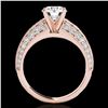 Image 2 : 1.58 ctw Certified Diamond Solitaire Antique Ring 10k Rose Gold - REF-211H4R