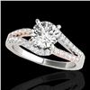 Image 1 : 1.65 ctw Certified Diamond Solitaire Ring 10k 2Tone Gold - REF-259A3N