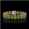 Image 1 : 17.79 ctw Tourmaline & Diamond Bracelet 14K Yellow Gold - REF-283X3A