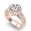 Image 1 : 2.8 ctw VS/SI Diamond Solitaire Art Deco Ring 18k Rose Gold - REF-527K3Y