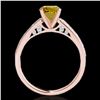 Image 2 : 1.5 ctw Certified SI/I Fancy Intense Yellow Diamond Ring 10k White Gold - REF-184W3H