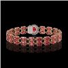 Image 3 : 16.97 ctw Tourmaline & Diamond Bracelet 14K Rose Gold - REF-263H6R