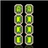 Image 1 : 17.81 ctw Peridot & Diamond Micro Pave Halo Earrings 10k Yellow Gold - REF-220N8F
