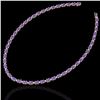 Image 2 : 61.85 ctw Amethyst & VS/SI Diamond Eternity Necklace 10k Rose Gold - REF-300A2N