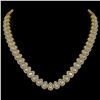 Image 1 : 34.83 ctw Pear Cut Diamond Micro Pave Necklace 18K Yellow Gold - REF-4761H8R