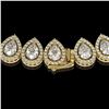 Image 3 : 34.83 ctw Pear Cut Diamond Micro Pave Necklace 18K Yellow Gold - REF-4761H8R