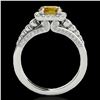 Image 2 : 1.75 ctw Certified SI/I Fancy Intense Yellow Diamond Ring 10k White Gold - REF-204K5Y