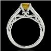 Image 2 : 1.4 ctw Certified SI/I Fancy Intense Yellow Diamond Ring 10k White Gold - REF-190K9Y