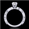 Image 2 : 1.01 ctw VS/SI Diamond Solitaire Art Deco Ring 18k White Gold - REF-218N2F